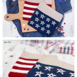 Stars and Stripes Potholder Set Free Crochet Pattern