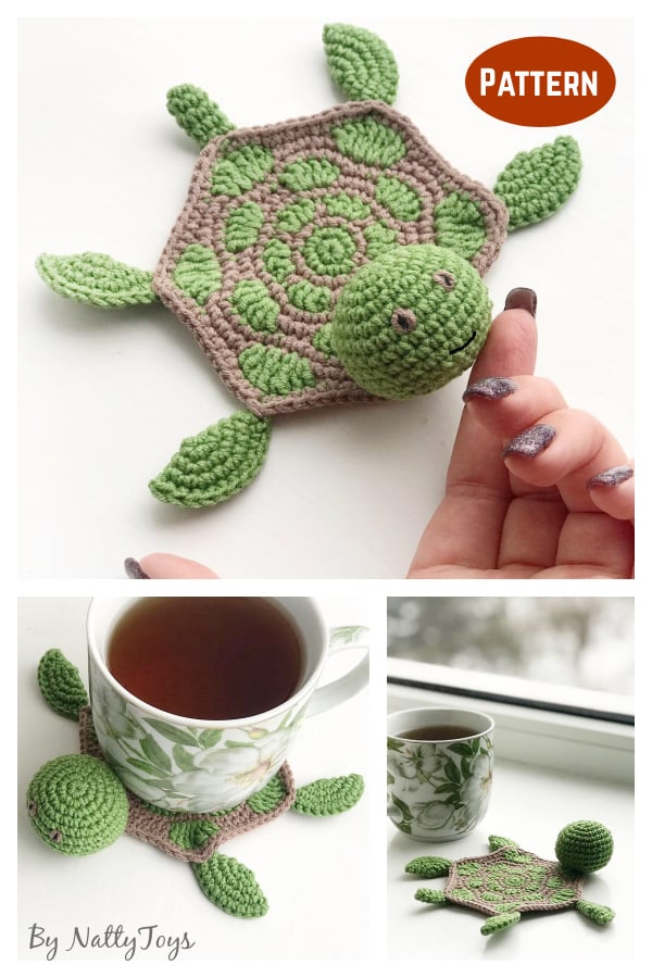 Turtle Coaster Crochet Pattern 