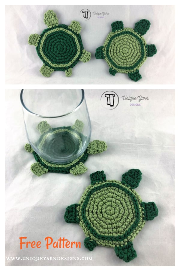 Turtle Coaster Free Crochet Pattern