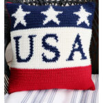 USA Stars Pillow Free Crochet Pattern