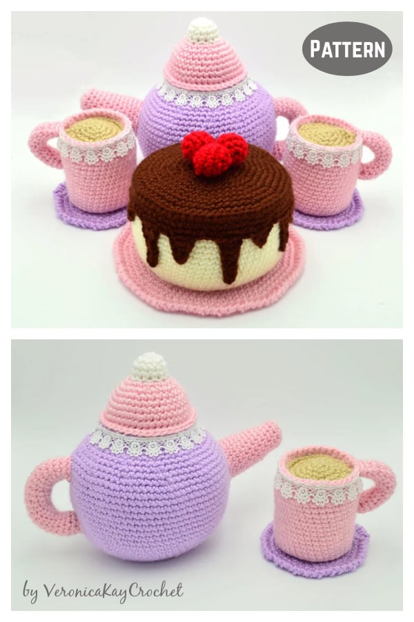 Amigurumi Tea Set and Cake Crochet Pattern
