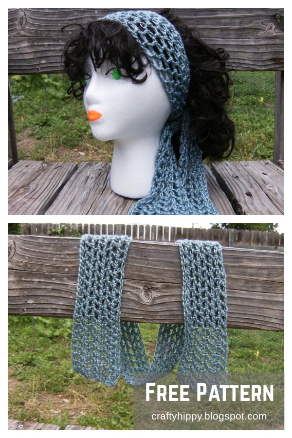Boho Head Scarf Free Crochet Pattern