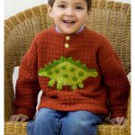 Boy’s Dino Sweater Free Crochet Pattern