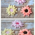 Gerbera Daisies Flower Free Crochet Pattern