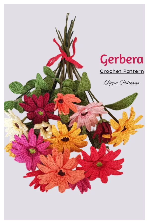 Gerbera Flower Crochet Pattern 