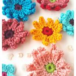 Gerbera Flowers Free Crochet Pattern