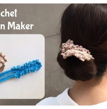 How to Crochet Hair Bun Maker Video Tutorial