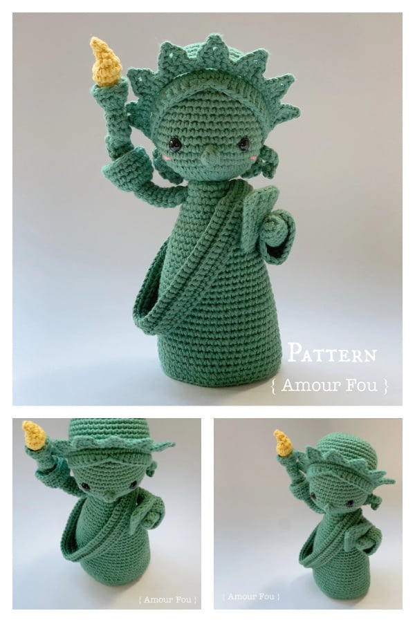 Lady Liberty Amigurumi Crochet Pattern