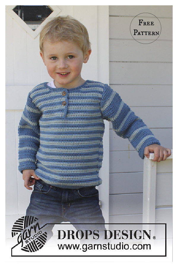 Little Oliver Boy Pullover Sweater Free Crochet Pattern