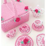 Polka Dot Tea Set With Picnic Basket Crochet Pattern