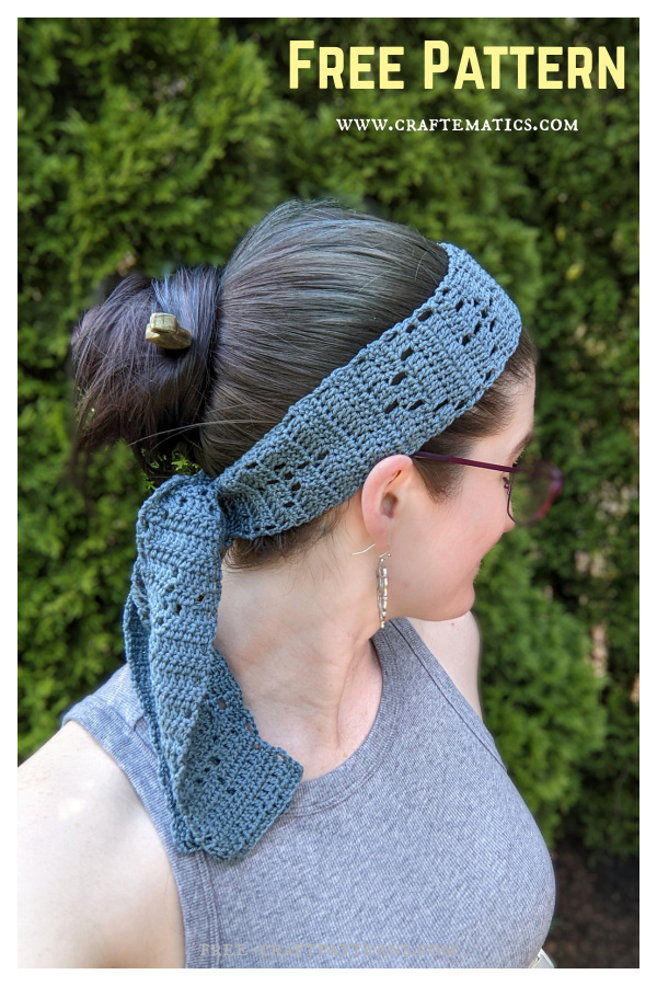 Summer Leaves Headband Free Crochet Pattern