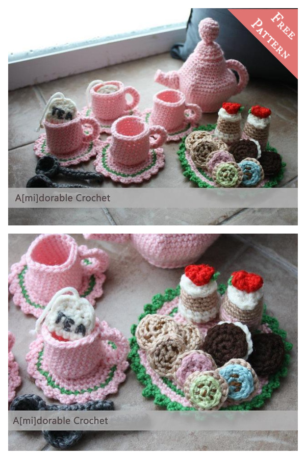 Tea Set Free Crochet Pattern 