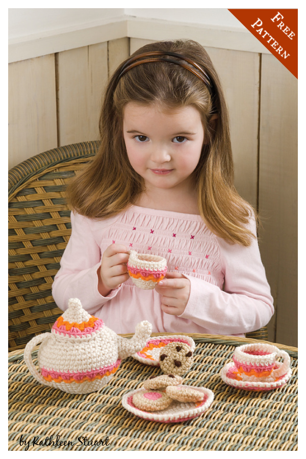 Tea and Cookies Party Set Free Crochet Pattern