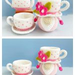 Tea cup Gnome with Teapot Crochet Pattern