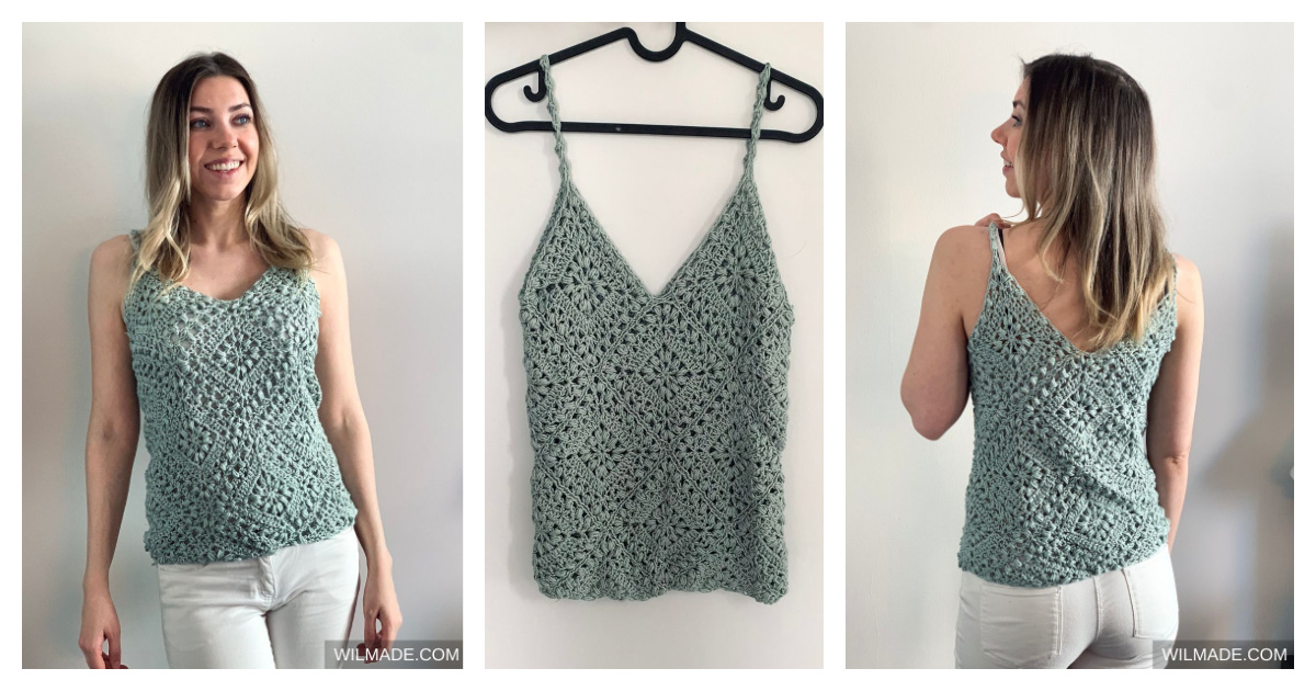 Wide Strap Tank Top -free crochet pattern