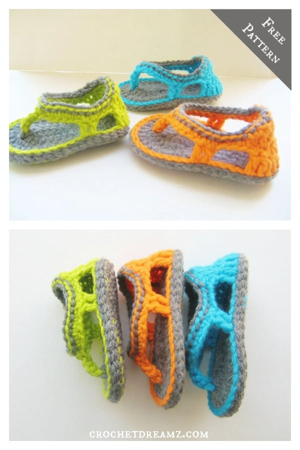 Baby Boy Sandals Free Crochet Pattern