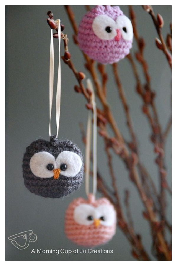 Baby Owl Keychain Free Crochet Pattern