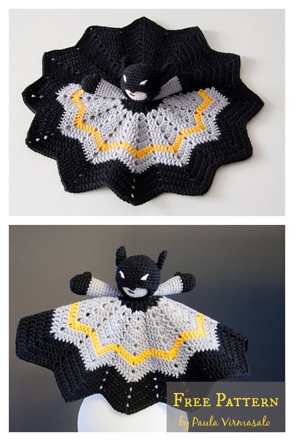 Batman Security Blanket Free Crochet Pattern