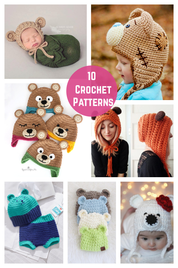 Bear Hat Crochet Patterns 
