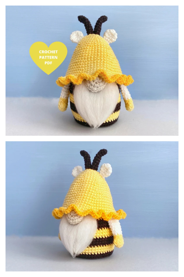 Bee Gnome Crochet Pattern