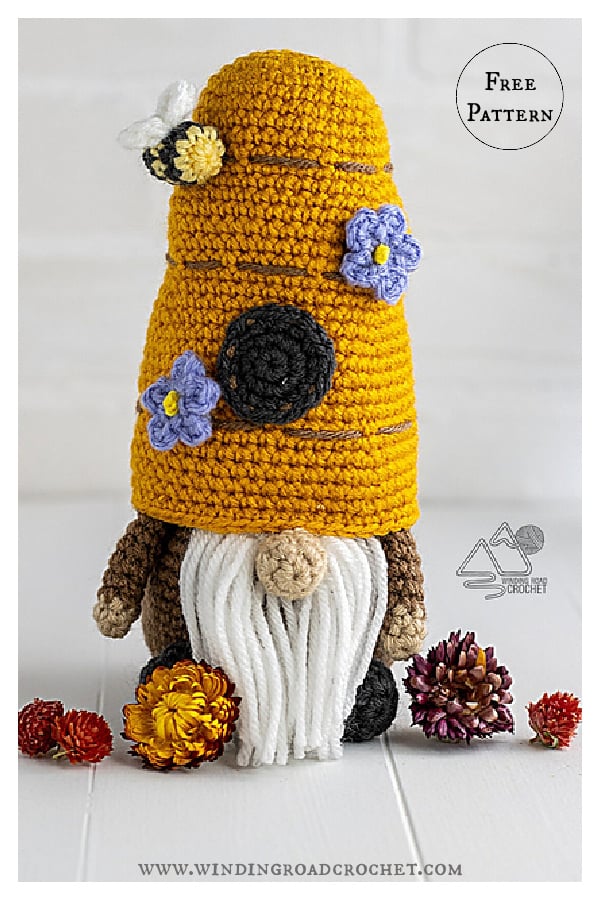 Beehive Gnome Free Crochet Pattern