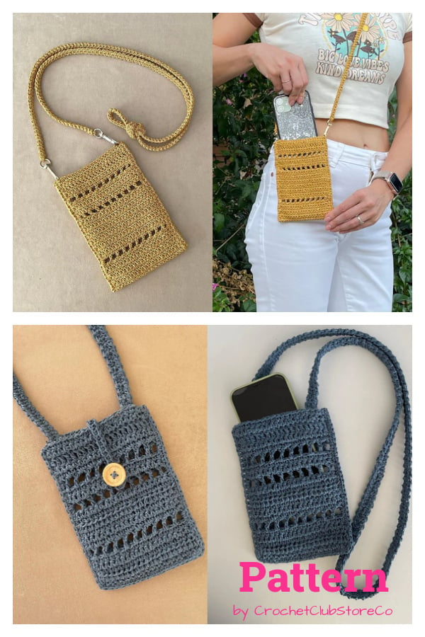 Crossbody Mobile Phone Cross Bag Crochet Pattern