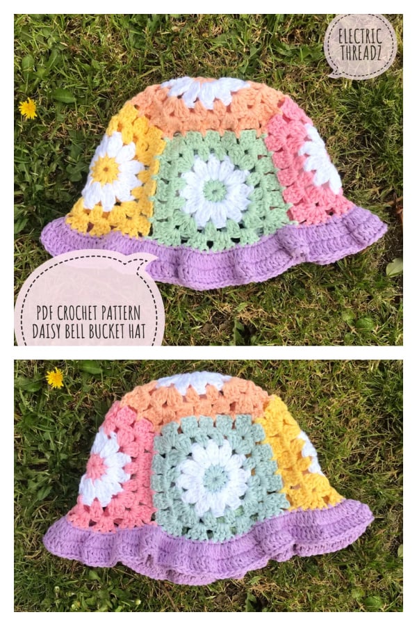 Daisy Bell Bucket Hat Crochet Pattern