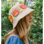 Flower Market Bucket Hat Free Crochet Pattern