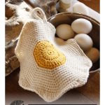 Fried Egg Pot Holder Free Crochet Pattern