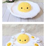 Fuzzy Fried Egg Amigurumi Crochet Pattern