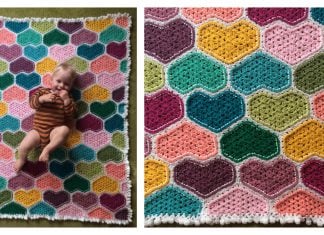 Granny Heart Blanket Free Crochet Pattern