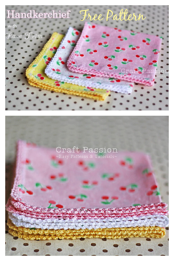 Lace Trim Handkerchief Free Crochet Pattern