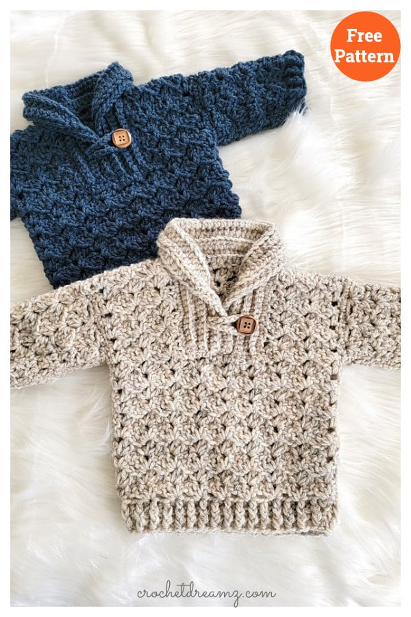 Rugby Pullover Sweater Free Crochet Pattern