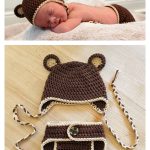 Newborn Teddy Bear Hat and Diaper Cover Crochet Pattern