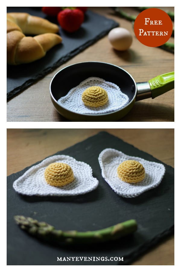Perfect Fried Egg Free Crochet Pattern