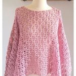 Raining Petals Poncho Free Crochet Pattern