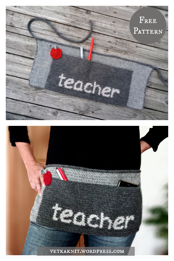 Teacher Apron Free Crochet Pattern