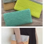 The Herringbone Clutch Free Crochet Pattern and Video Tutorial