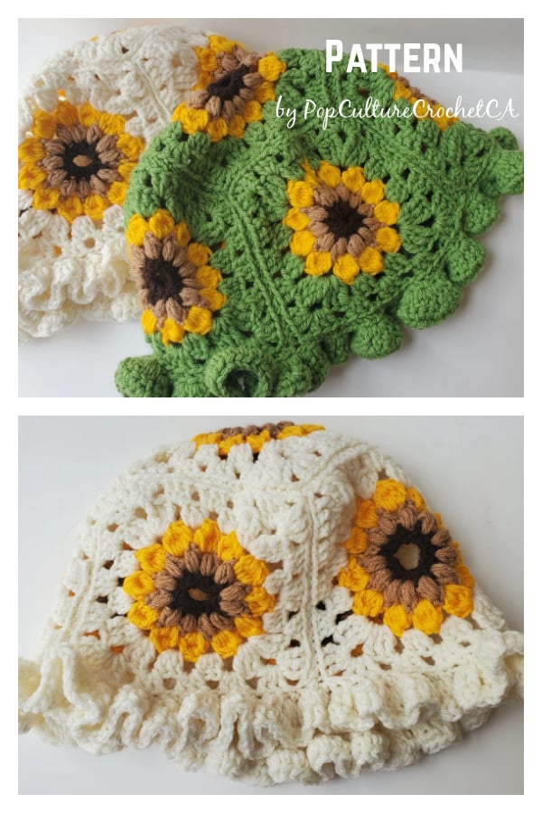 The Sunflower Bucket Hat Crochet Pattern