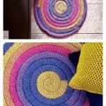 Tunisian Spiral Rug Free Crochet Pattern and Video Tutorial