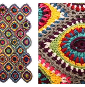 Christmas Boho Ornament Afghan Free Crochet Pattern