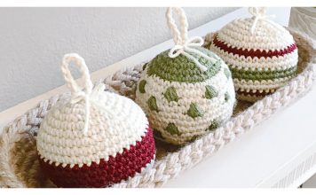 Christmas Ornament Balls Set Free Crochet Pattern