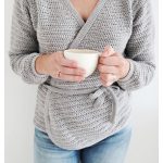 Cosy Balloon Sleeve Wrap Cardigan Crochet Pattern