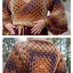 Granny Bells Wrap Top Free Crochet Pattern