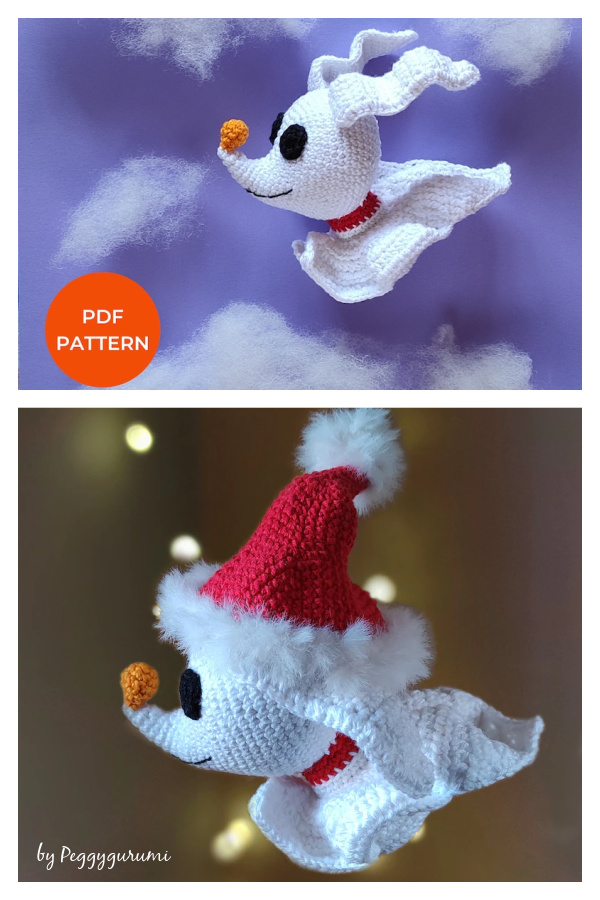 Halloween Ghost Dog Amigurumi Crochet Pattern