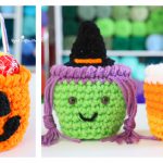 Halloween Treat Cups Free Crochet Pattern