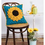 Here Comes the Sunflower Pillow Free Crochet Pattern