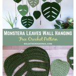 Monstera Leaves Wall Hanging Free Crochet Pattern