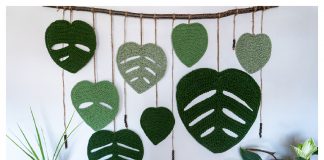 Monstera Leaves Wall Hanging Free Crochet Pattern