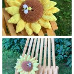 Plush Pillow Sunflower and Bee Crochet Pattern